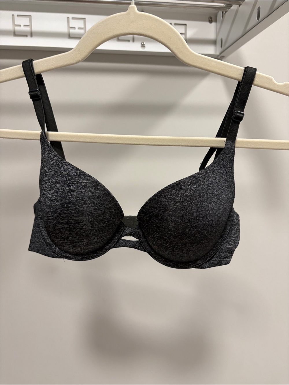 Victoria's Secret Heathered Dark Gray T-Shirt Bra